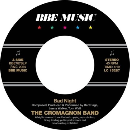 The Cromagnon Band - Bad Night/Quadrant (7" Single)