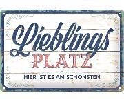Blechschild. Home & Country / Lieblingsplatz
