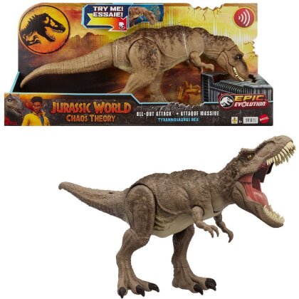 Mattel Jurassic World: All-Out Attack Tyrannosaurus Rex - Spielfigur