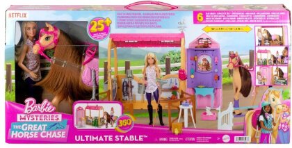 Barbie Mysteries: Das geheimnisvolle Pferdeabenteuer - Pferdestall-Spielset mit Puppe
