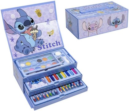Set de Papeterie - Coffret à Tiroirs Stitch & Angel - Lilo & Stitch
