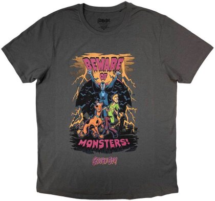 Scooby Doo Unisex T-Shirt - Beware Of Monsters - Grösse S