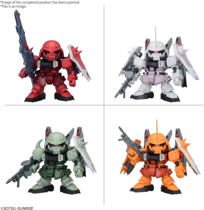 SD - BB Senshi - Zaku Series Set - Gundam - 1/144