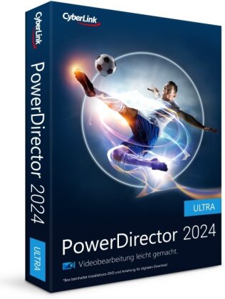 CyberLink PowerDirector 2024 Ultra Benutzerfreundliches Videobearbeitungsprogramm für PC Greenscreen und tausenden Effekten Fotoshow Heimstudio Screen Recorder Windows 10/11 [Box]