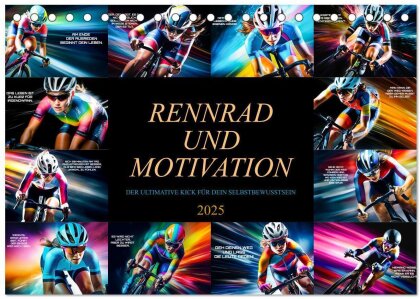 Rennrad und Motivation (Tischkalender 2025 DIN A5 quer) - CALVENDO Monatskalender