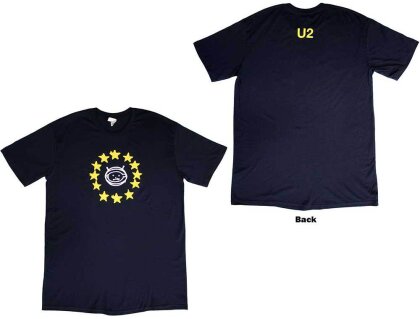 U2 Unisex T-Shirt - EU Stars 2018 (Navy Blue) (Ex-Tour)