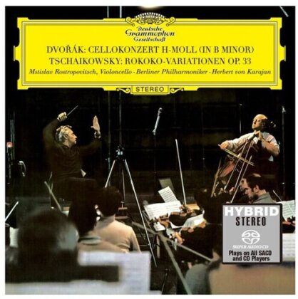 Berliner Philharmoniker, Antonin Dvorák (1841-1904), Peter Iljitsch Tschaikowsky (1840-1893), Herbert von Karajan & Mstislav Rostropovitsch - Dvorak: Cello Concerto & Tchaikovsky: Rokoko-Variations (2024 Reissue, Hybrid SACD)