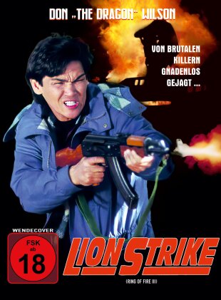 Lion Strike - Ring of Fire 3 (1994) (Cover B, Limited Edition, Mediabook, Uncut, Blu-ray + DVD)