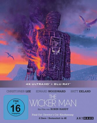 The Wicker Man (1973) (Final Cut, Director's Cut, Kinoversion, Limited Edition, Restaurierte Fassung, Steelbook, 2 4K Ultra HDs + 2 Blu-rays)