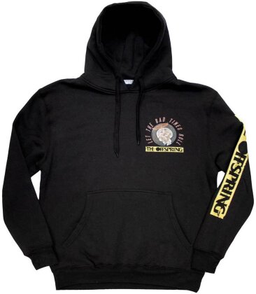 The Offspring Unisex Pullover Hoodie - Bad Times (Black) (Sleeve Print)