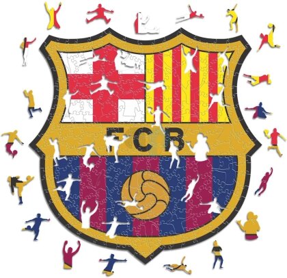 FC Barcelona - Logo - Holz Puzzle Grösse S (150 Teile)