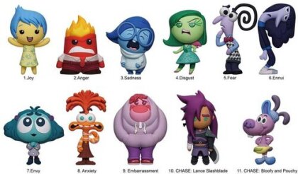 Disney Inside Out 3D Foam Bag Clip - Series 2, 1 Piece, Assortiert