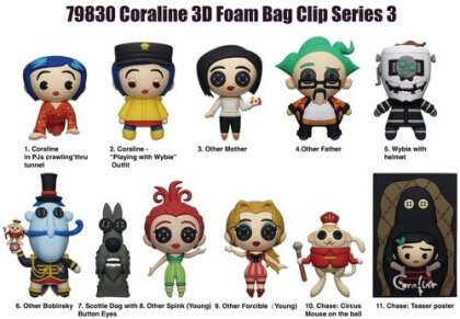 Coraline 3D Foam Bag Clip - Series 3