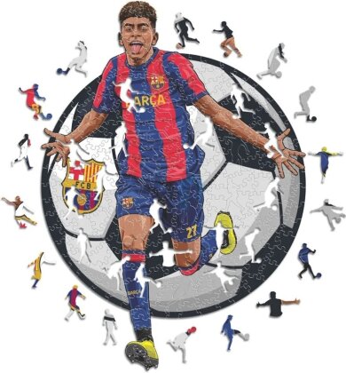 FC Barcelona - Lamine Yamal - Holz Puzzle Grösse M (270 Teile)