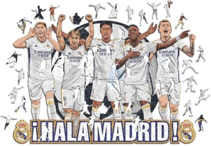 Real Madrid CF - 5 Spieler - Holz Puzzle Grösse M (270 Teile)