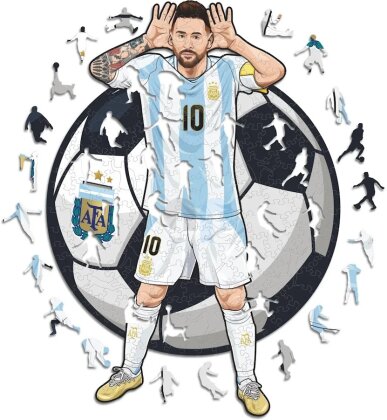 Lionel Messi (Argentina) - Holz Puzzle Grösse S (150 Teile)