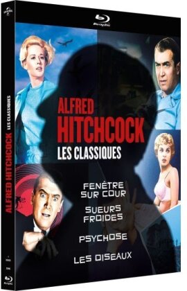 Alfred Hitchcock - Les Classiques - Fenêtre sur cour (1954) / Sueurs froides (1958) / Psychose (1960) / Les Oiseaux (1963) (Coffret, 4 Blu-ray)