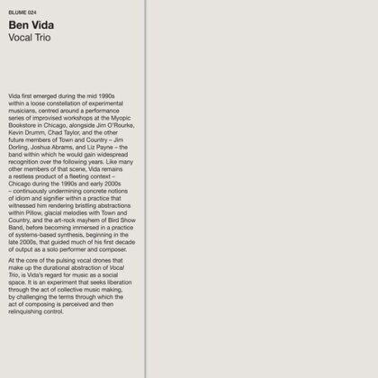 Ben Vida - Vocal Trio (LP)