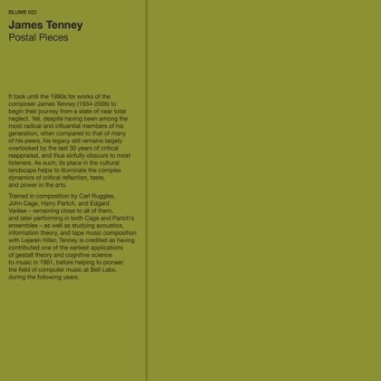 James Tenney - Postal Pieces (LP)