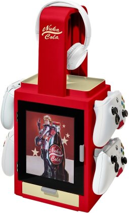 Numskull - Fallout - Meuble de rangement lumineux inspiré de Nuka Cola pour 4 manettes - 10 jeux - 1 casque