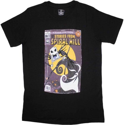 The Nightmare Before Christmas Unisex T-Shirt - Spiral Hill Jack (Black)