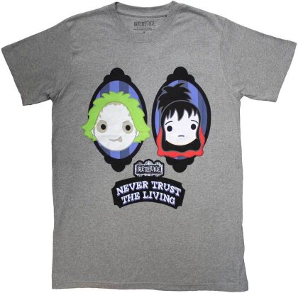 Beetlejuice Unisex T-Shirt - Never Trust The Living (Grey)