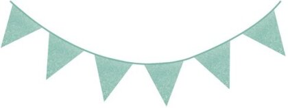 Wimpelkette giltzern mint