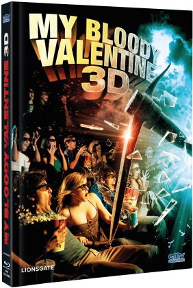 My Bloody Valentine 3D (2009) (Cover B, Édition Limitée, Mediabook, Uncut, Blu-ray 3D (+2D) + DVD)