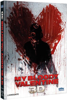 My Bloody Valentine 3D (2009) (Cover C, Édition Limitée, Mediabook, Uncut, Blu-ray 3D (+2D) + DVD)