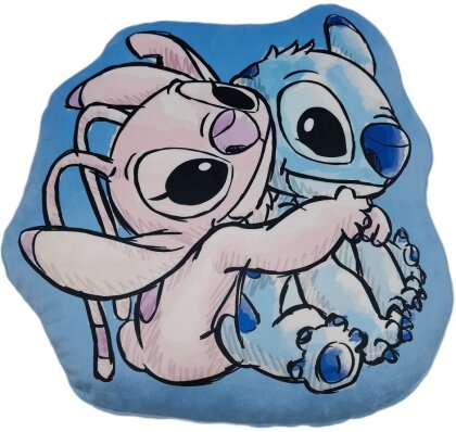 Disney - Lilo et Stitch - Coussin en Velboa en forme de Stitch et Angel 40cm