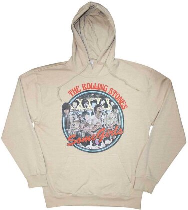 The Rolling Stones Unisex Pullover Hoodie - Some Girls Circle (Sand)