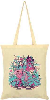 Illustrata Anime Wave Cream Tote Bag