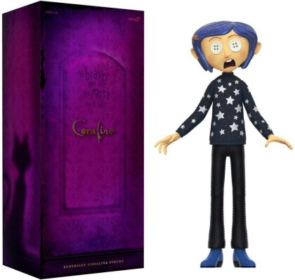 Coraline Supersize Vinyl Actionfigur Coraline (Button Eyes) 40 cm