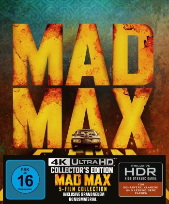 Mad Max 1-5 - 5-Film Collection (Limited Collector's Edition, 6 4K Ultra HDs + 2 Blu-rays)