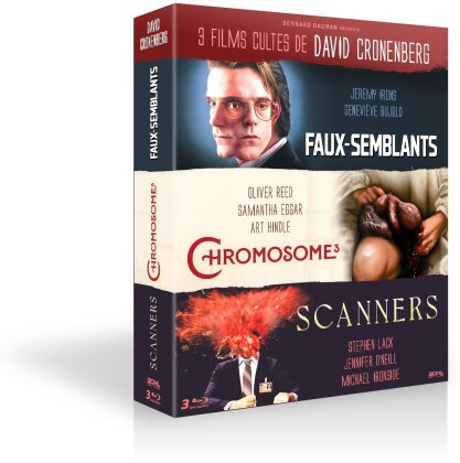 3 films cultes de David Cronenberg - Faux-semblants / Chromosome 3 / Scanners (3 Blu-rays)