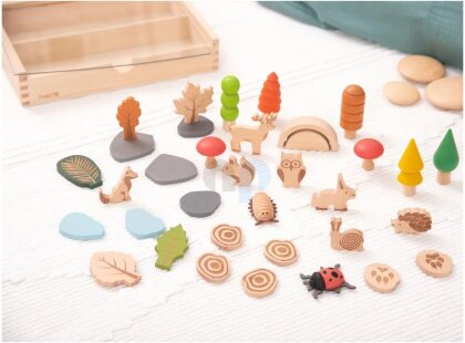 Set mit 37 Holzfiguren zum Thema Wald - TickIt