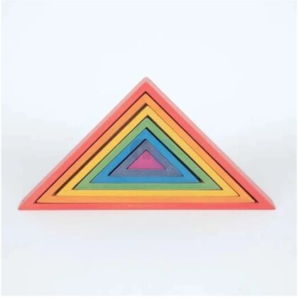 Set mit 7 Regenbogen-Dreiecke aus Holz - TickIt