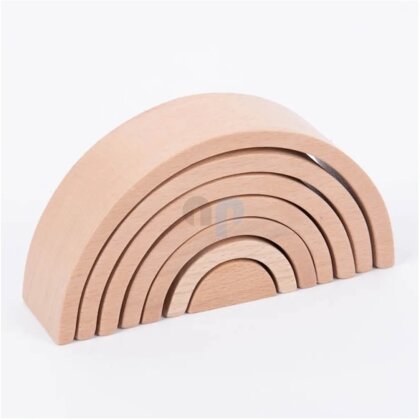 Set mit 7 Bogenformen aus Holz (Naturfarbig) - TickIt