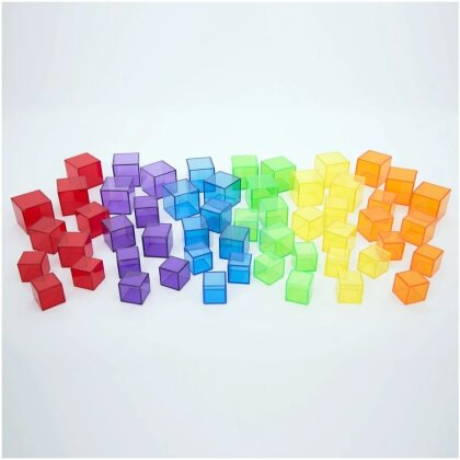 Set di 54 blocchi acrilici quadrati e colorati - TickIt
