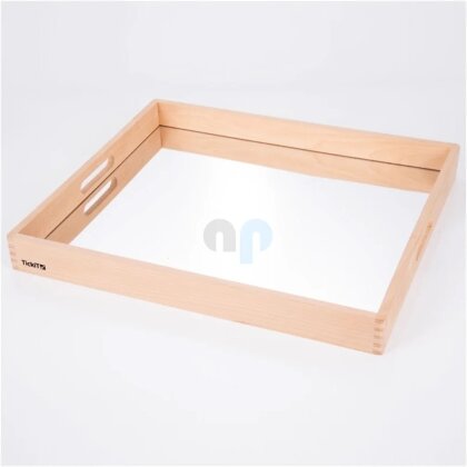 Holz-Tablettbox mit Spiegelboden - TickIt