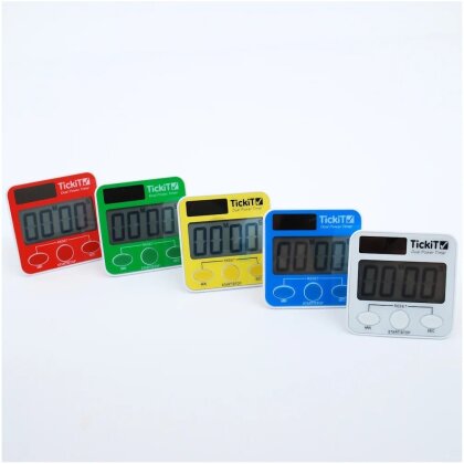 Ensemble pratique de double minuterie (5 pièces - rouge, vert, jaune, bleu et blanc) - TickIt