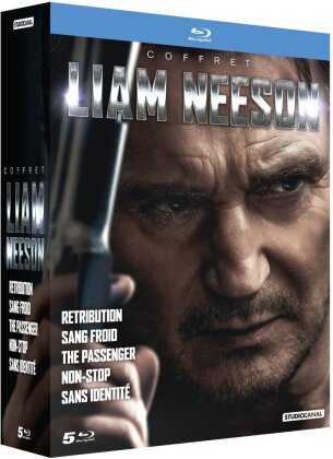 Coffret Liam Neeson - Retribution / Sang froid / The Passenger / Non-Stop / Sans identité (5 Blu-ray)