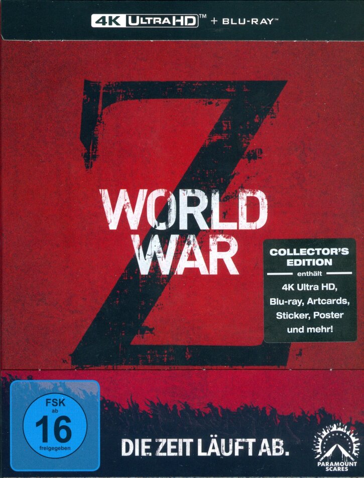 World War Z (2013) (Schuber, Paramount Scares, Extended Edition, Kinoversion, Limited Collector's Edition, 4K Ultra HD + Blu-ray)