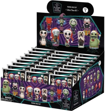 Nightmare Before Christmas 3D PVC-Taschenanhänger Glow in the Dark Serie 9 Display (24)