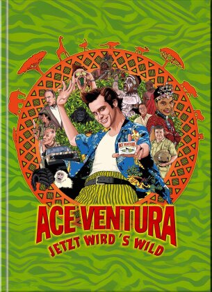 Ace Ventura 2 - Jetzt wird's wild (1995) (Cover B, Edizione Limitata, Mediabook, Blu-ray + DVD)