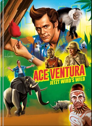 Ace Ventura 2 - Jetzt wird's wild (1995) (Cover C, Limited Edition, Mediabook, Blu-ray + DVD)