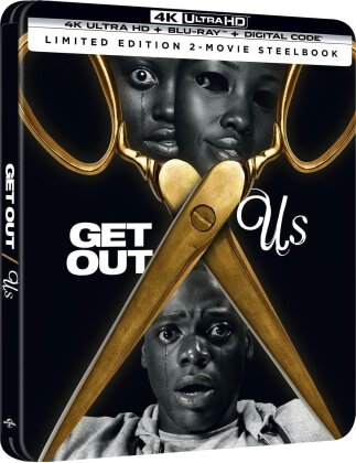 Get Out (2017) / Us (2019) (Limited Edition, Steelbook, 2 4K Ultra HDs + 2 Blu-rays)