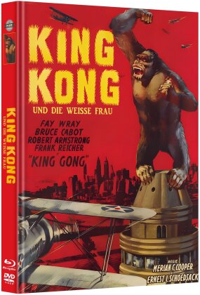 King Kong und die weisse Frau (1933) (Cover B, b/w, Limited Edition, Mediabook, Blu-ray + DVD)