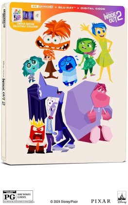 Inside Out 2 (2024) (Limited Edition, Steelbook, 4K Ultra HD + Blu-ray)