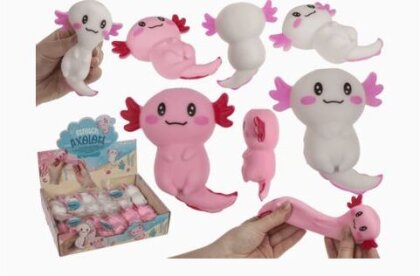 Axolotl Antistress-Figur mit Quarzsandfüllung
